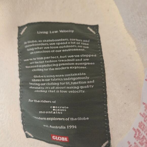 Globe Australia Organic Cotton Mens Flannel Shirt Pocket Sport Skater Surf Large - Picture 4 of 9